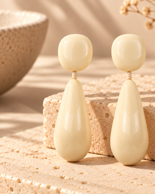 Luna Cream Earrings