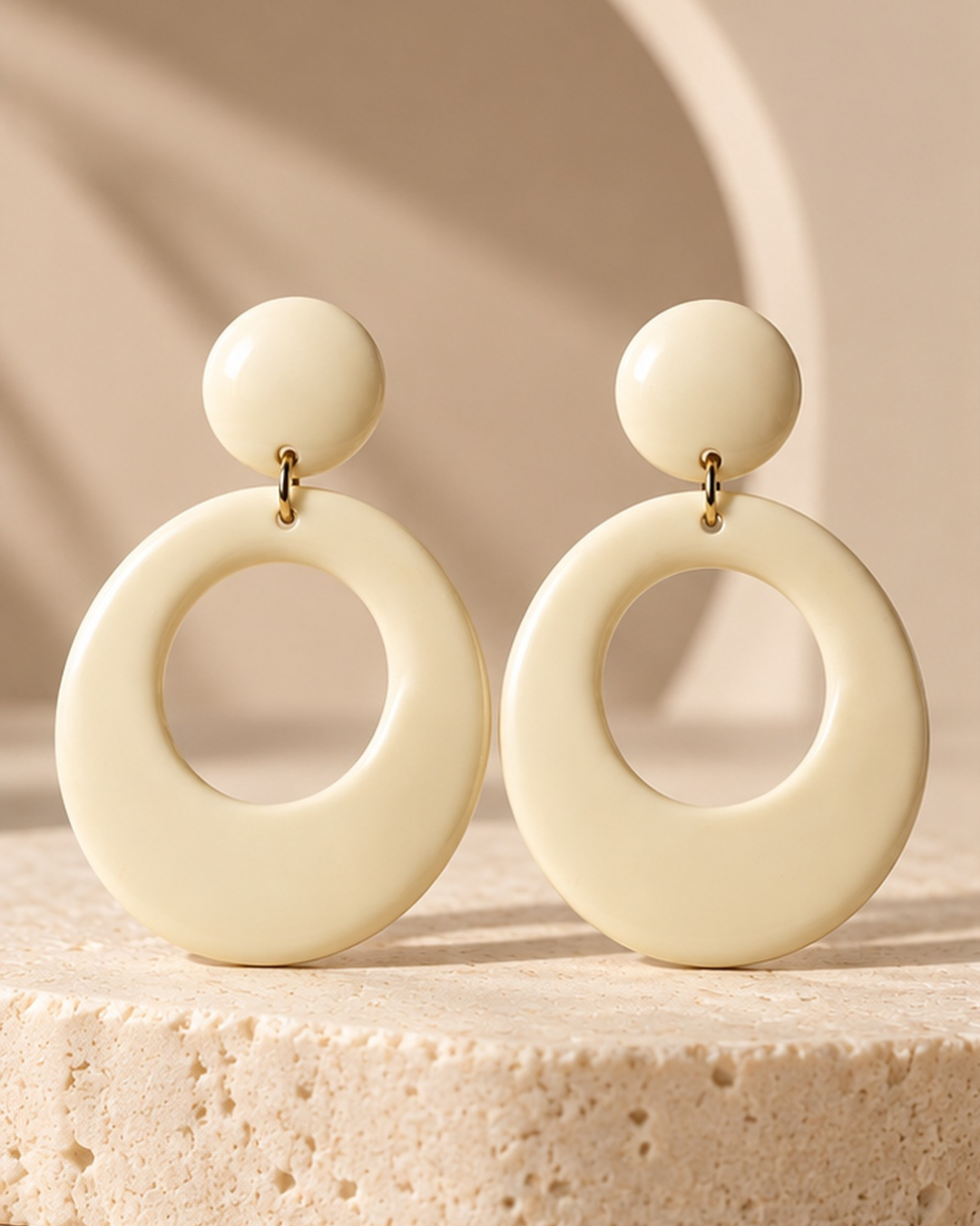 Solar Halo Pearl Earrings