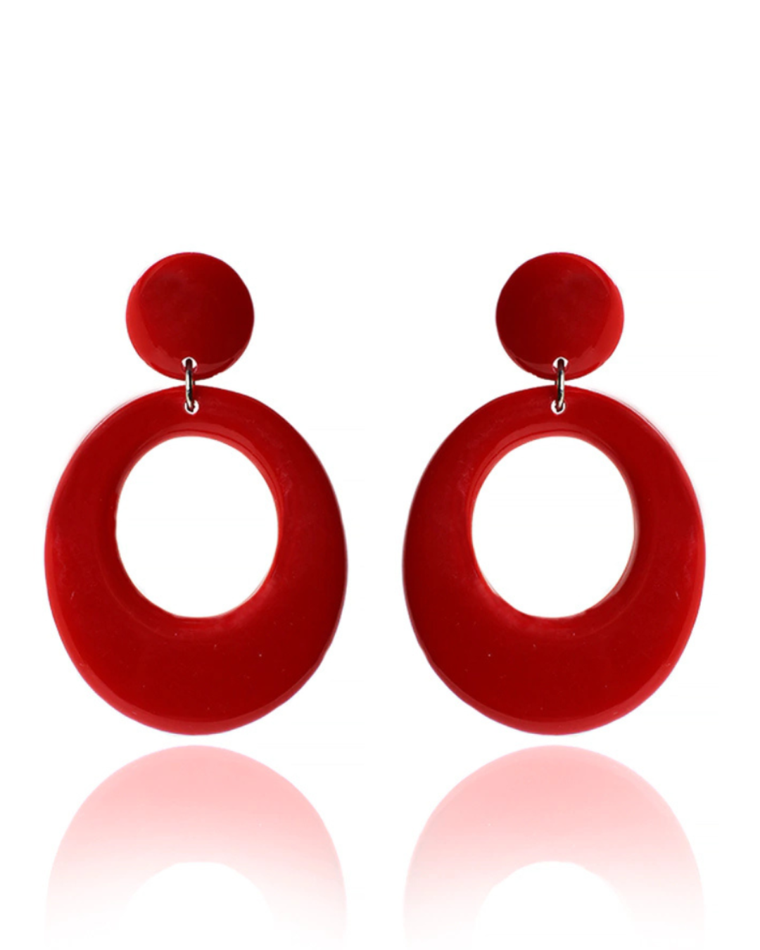 Solar Halo Red Nova Earrings